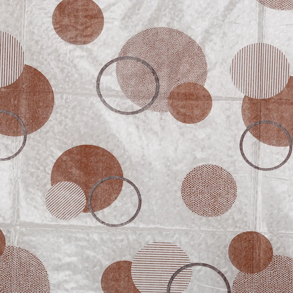 Clasiko Timeless Designer Geometrical 6-Seater Table Cover In Brown