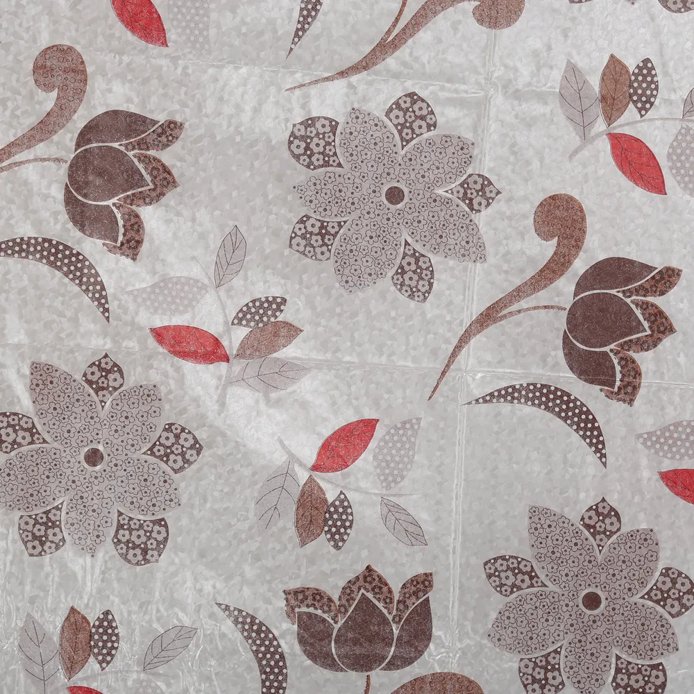 Clasiko Timeless Designer Lotus 6-Seater Table Cover In Brown