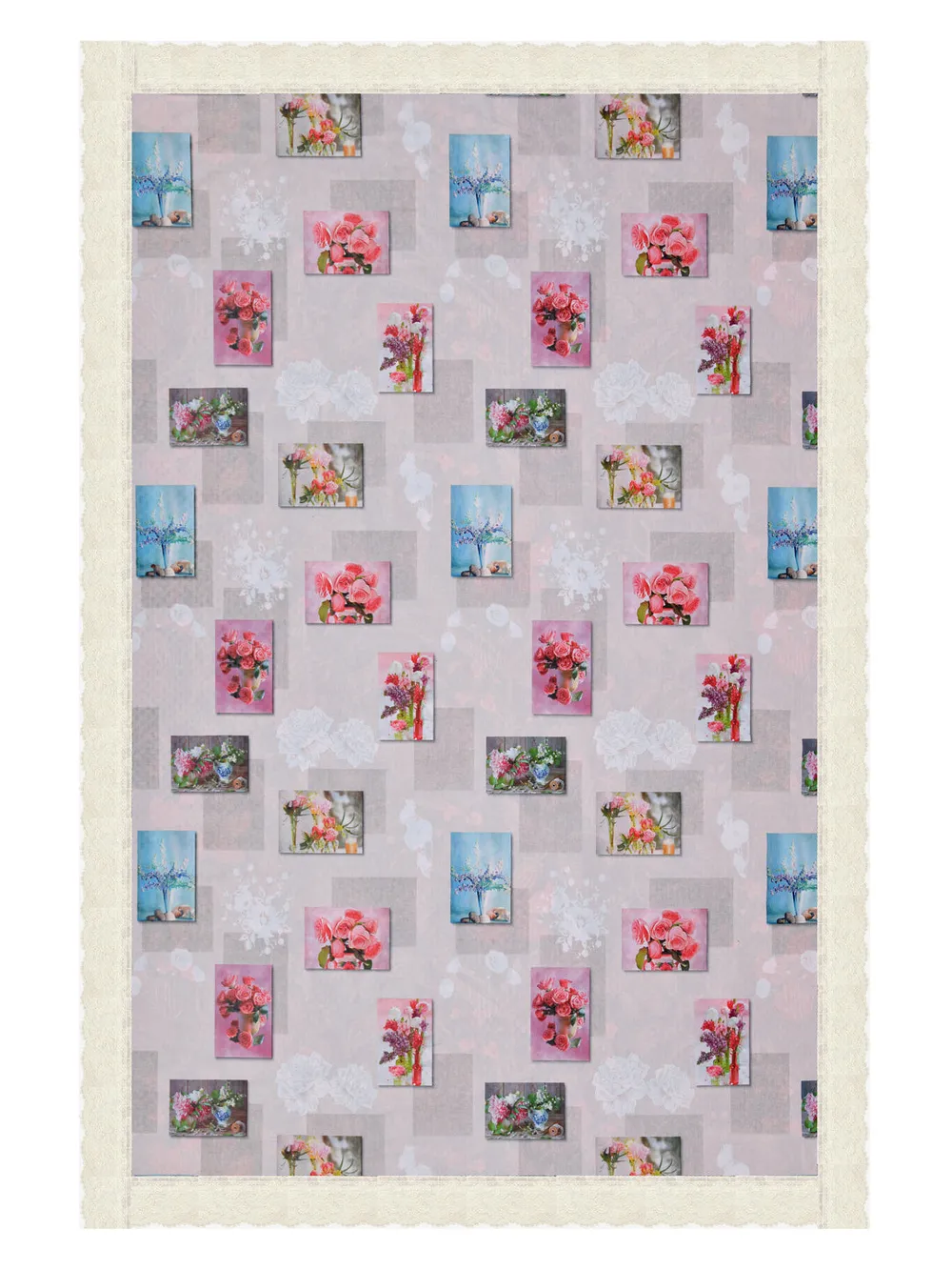 Clasiko Timeless Designer Multi-colored Floral 6-Seater Table Cover