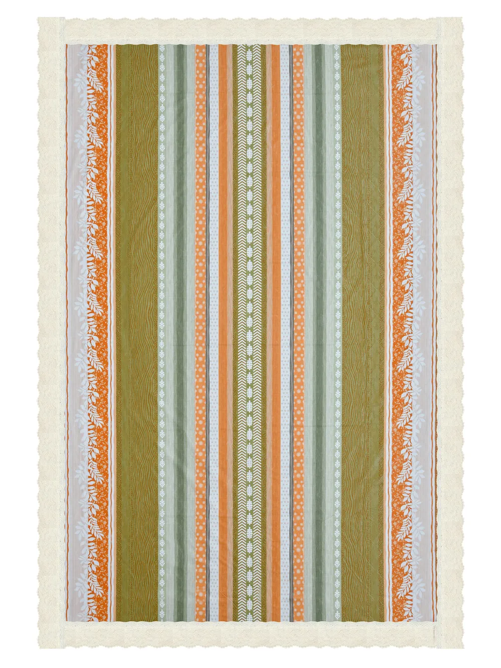 Clasiko Timeless Designer Orange & Green 6-Seater Table Cover