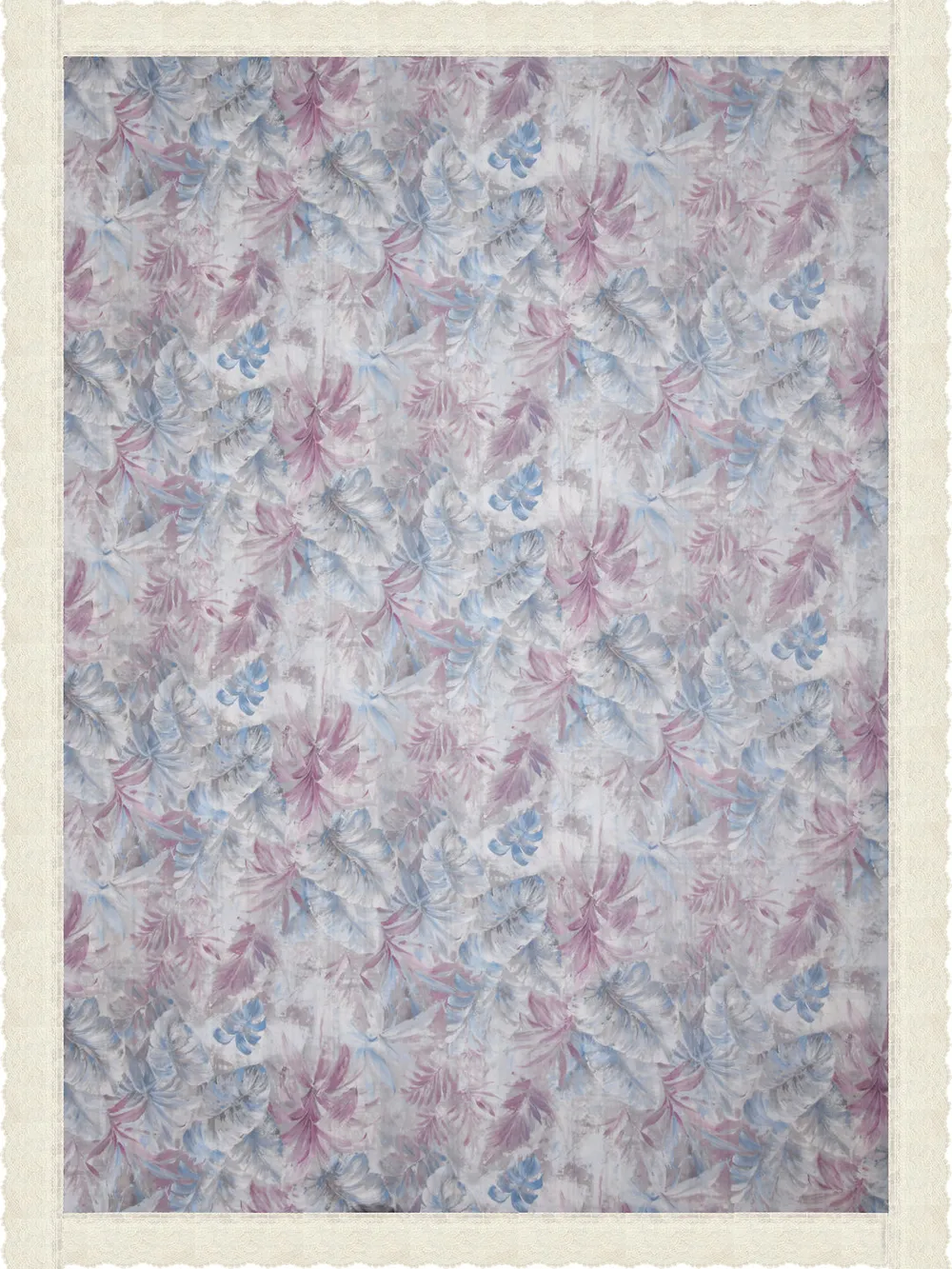 Clasiko Timeless Designer Pastel Floral 6-Seater Table Cover in Blue
