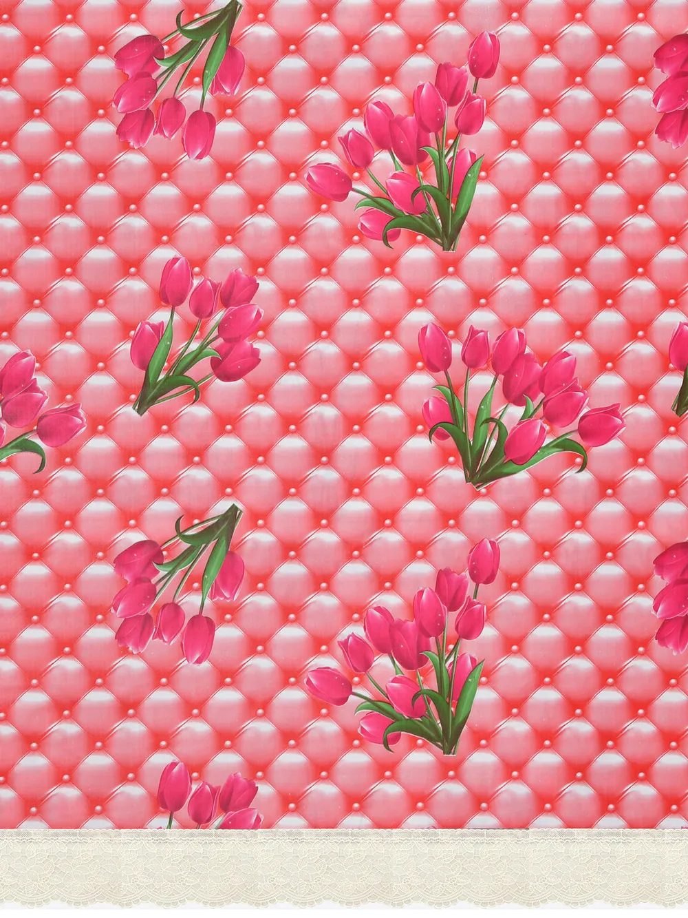 Clasiko Timeless Designer Pink Floral 6-Seater Table Cover