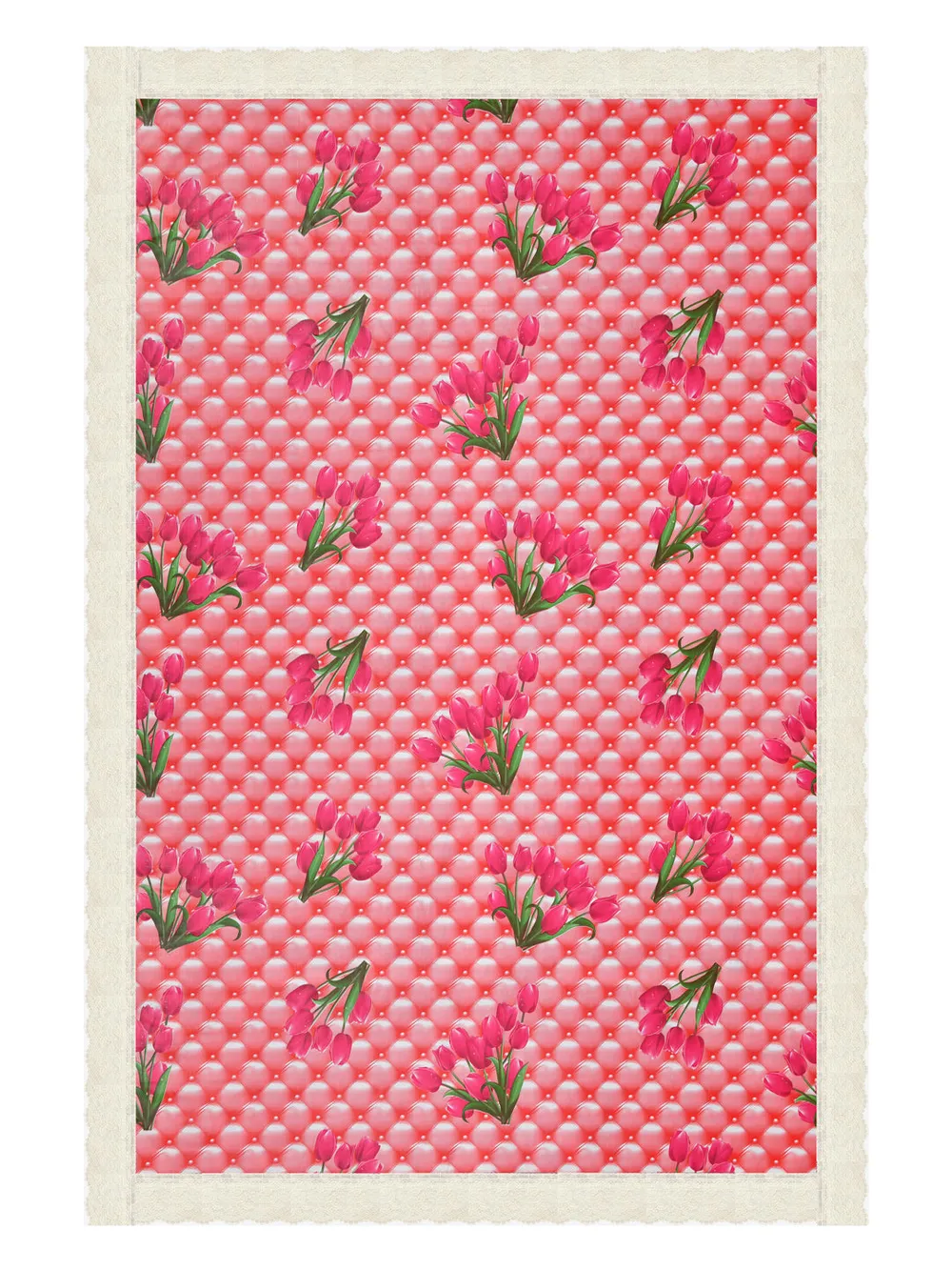 Clasiko Timeless Designer Pink Floral 6-Seater Table Cover