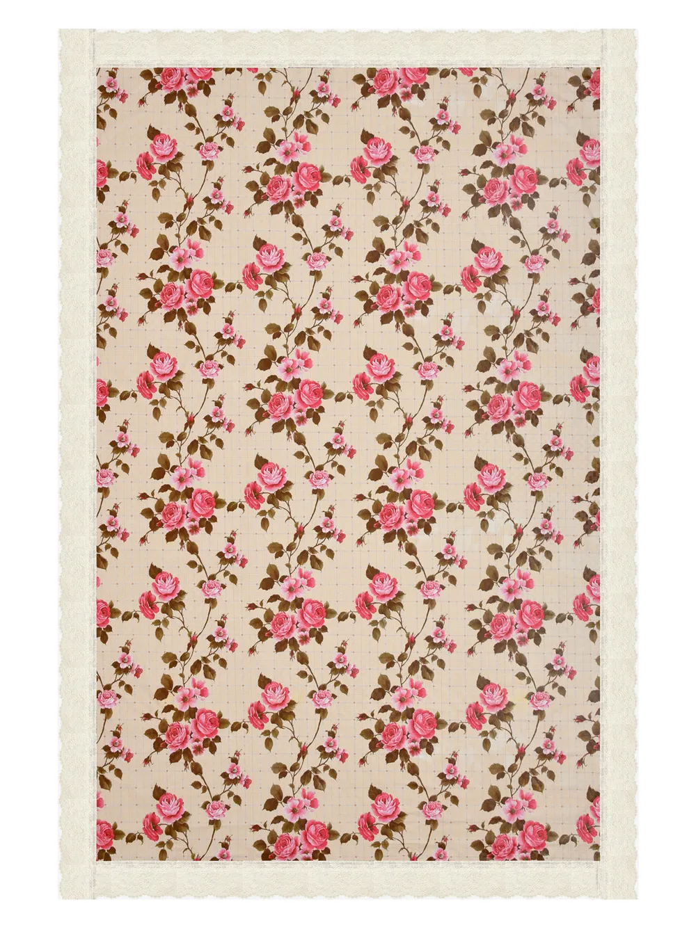 Clasiko Timeless Designer Pink Peony 6-Seater Table Cover