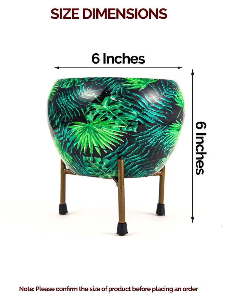 Classic Black Resilient Metal Planter Stand Set Of 1 Single Piece
