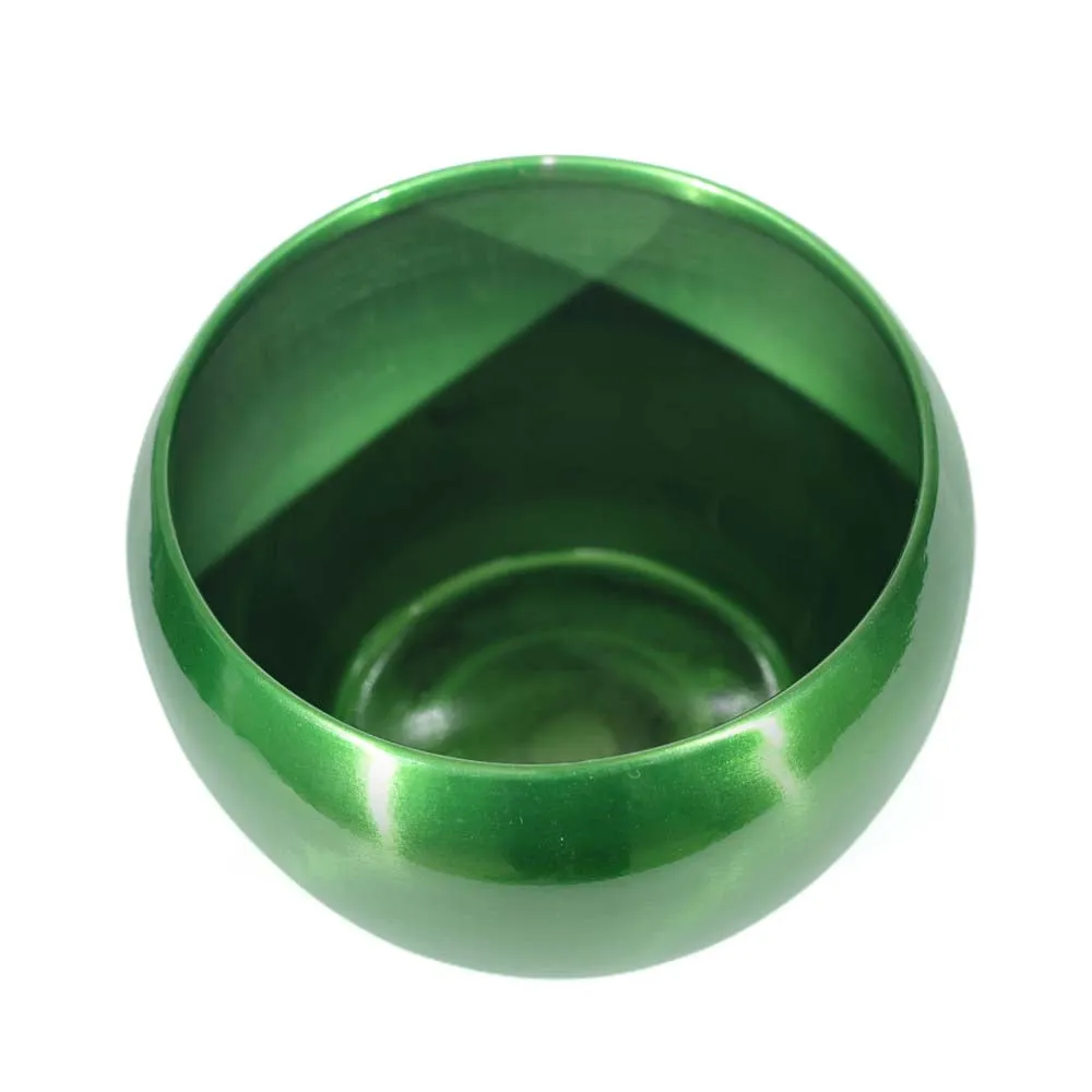 Classic Bright Green Resilient Metal Plant Pot Set Of 1