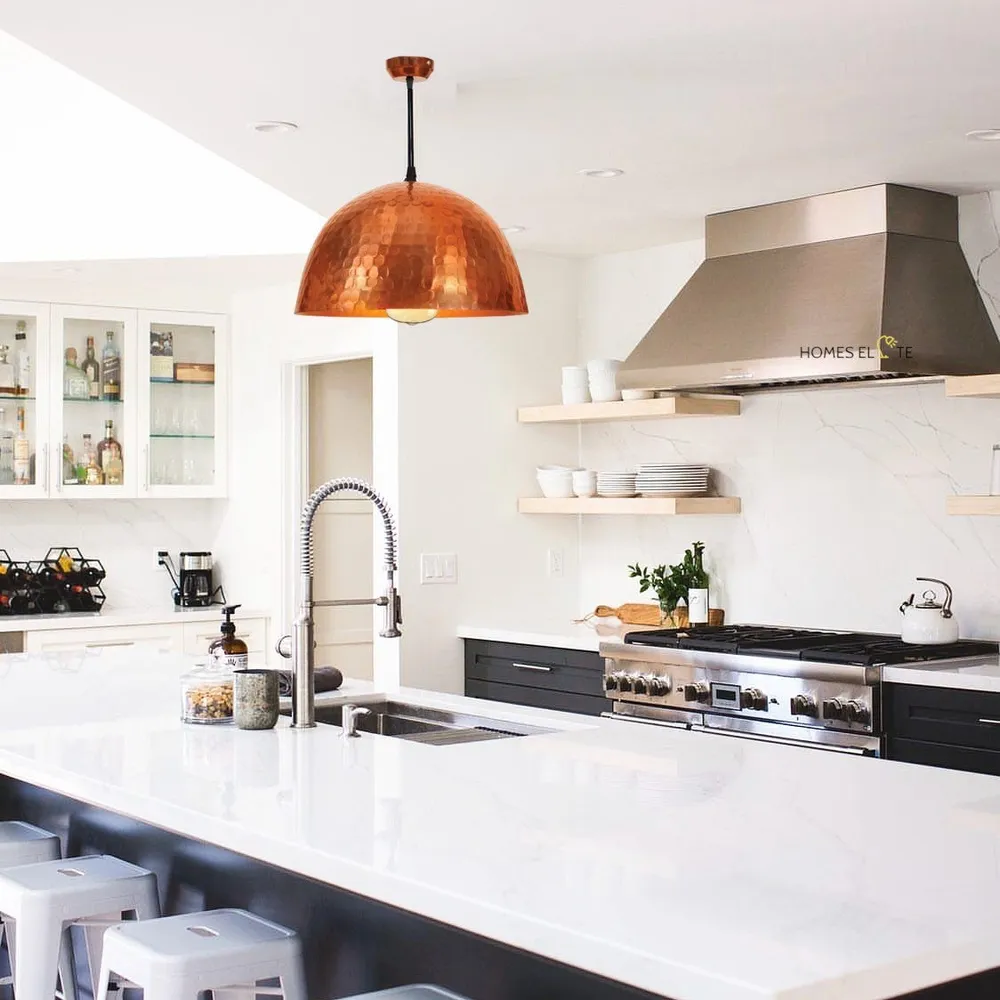 Classic Copper Hammered Texture Hanging Light