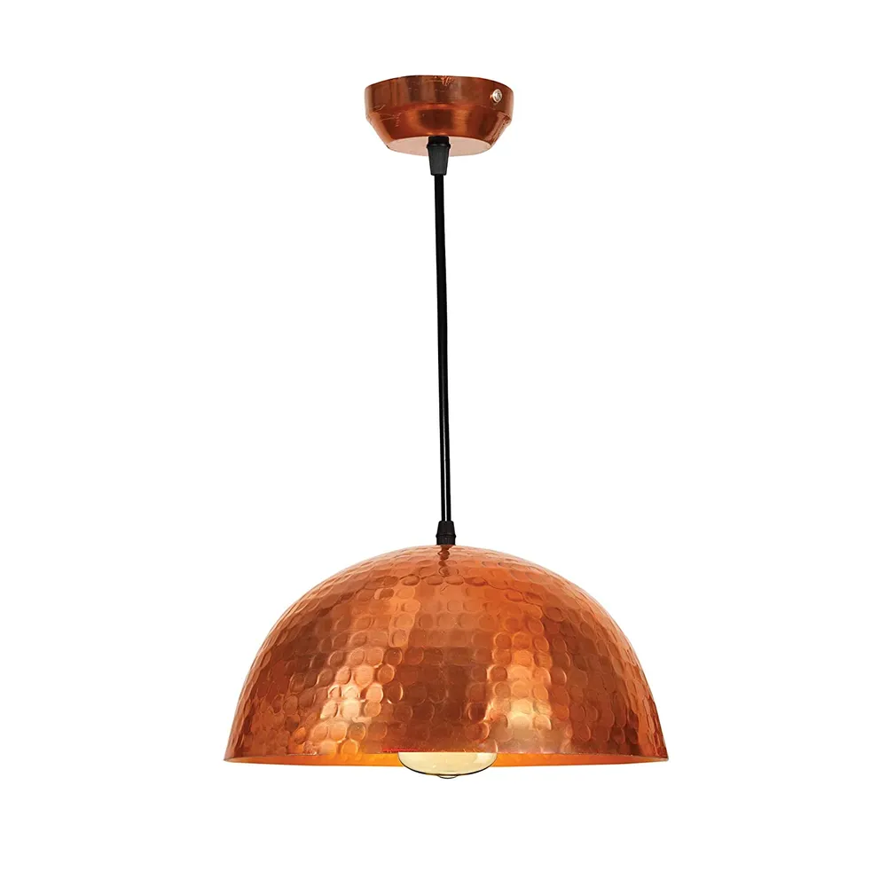Classic Copper Hammered Texture Hanging Light