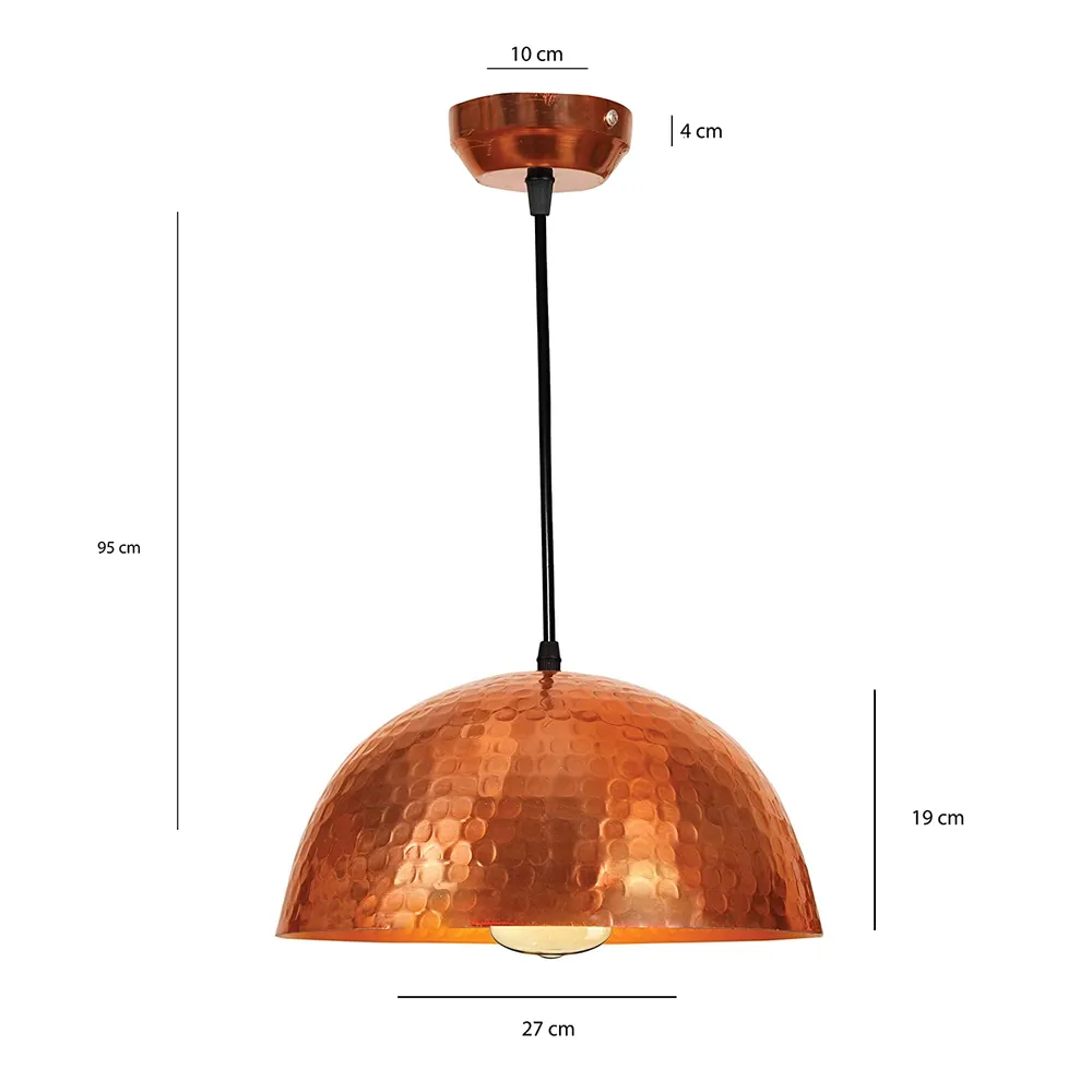Classic Copper Hammered Texture Hanging Light