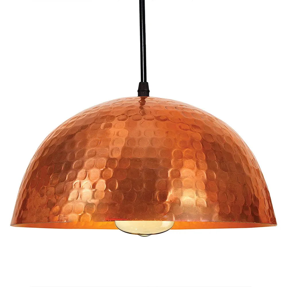 Classic Copper Hammered Texture Hanging Light