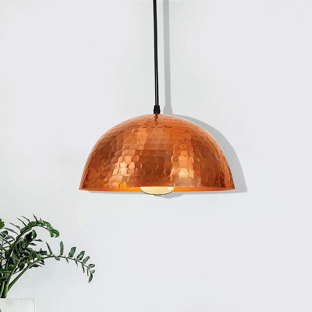 Classic Copper Hammered Texture Hanging Light