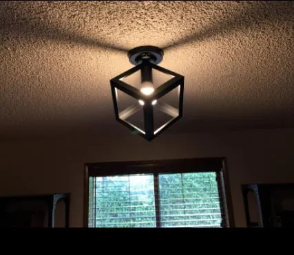 Classic Cubic Black Framed Wall Sconce