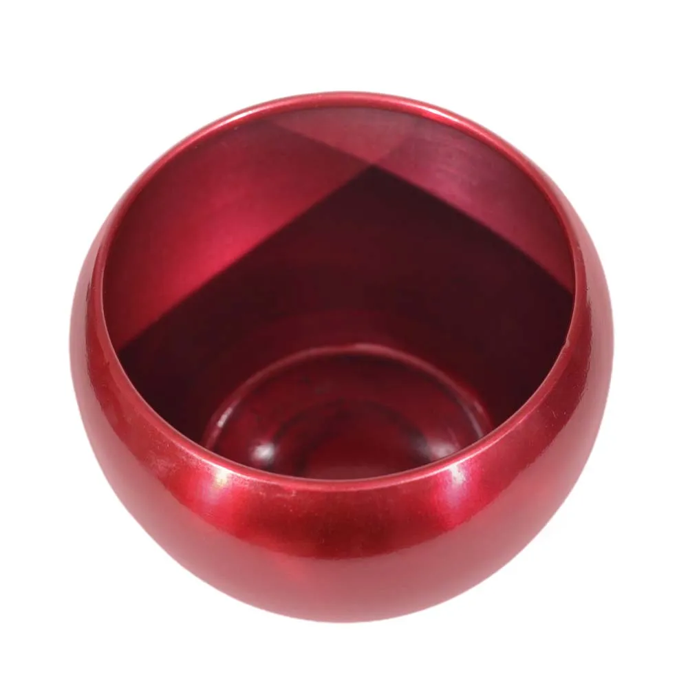 Classic Dark Red Resilient Metal Plant Pot Set Of 1