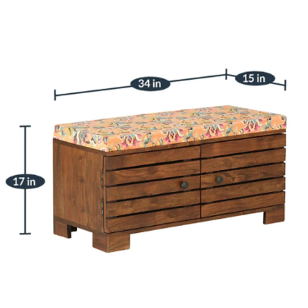 Classic Designer Sheesham Wood Shoe Rack