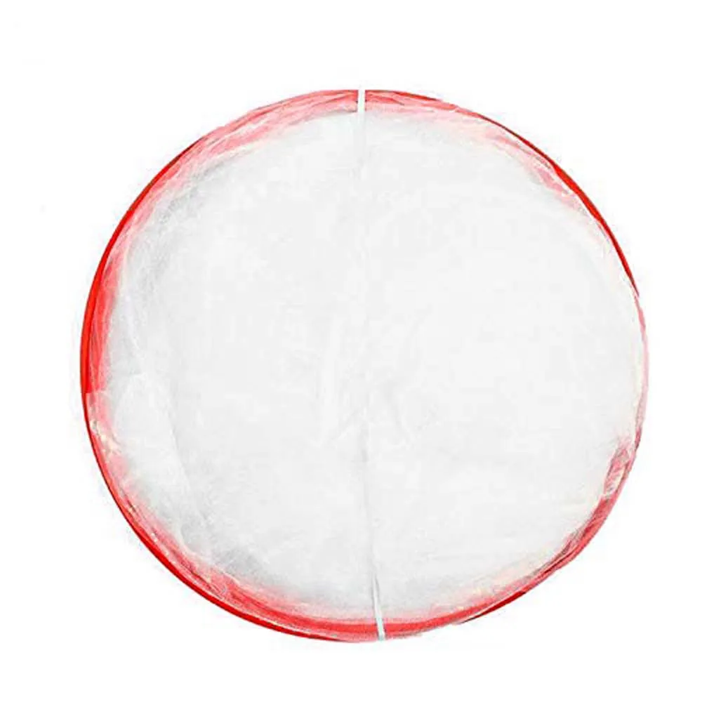 Classic Foldable King Size Double Bed Red Polyester Mosquito Net