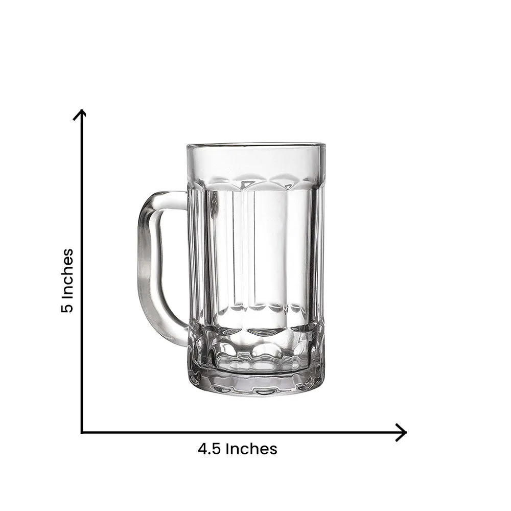 Classic Glass Beer Mug Set Pack Of 2