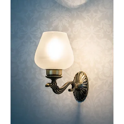 Classic Golden Fixture White Wall Light