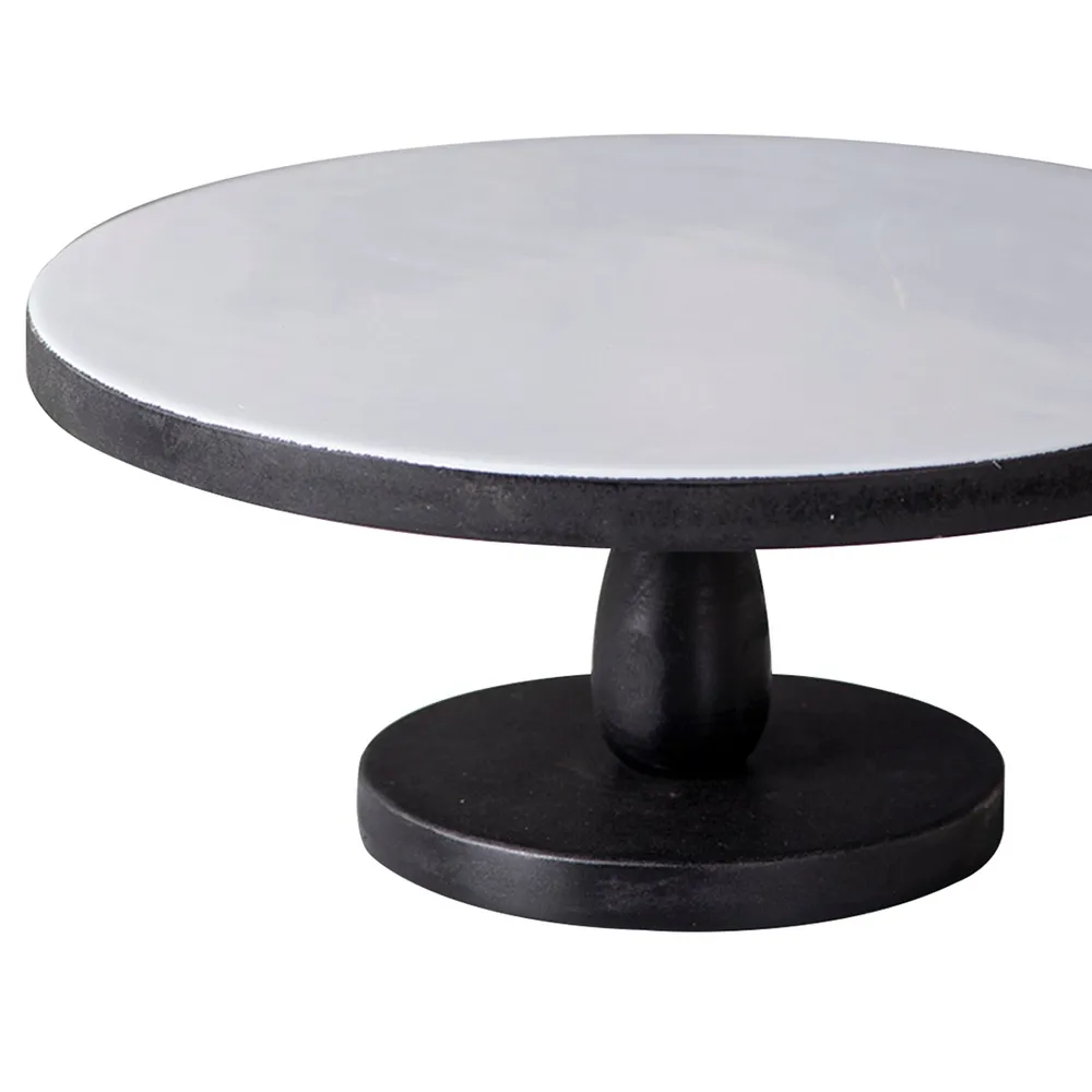 Classic Grey Plain MDF Cake Stand