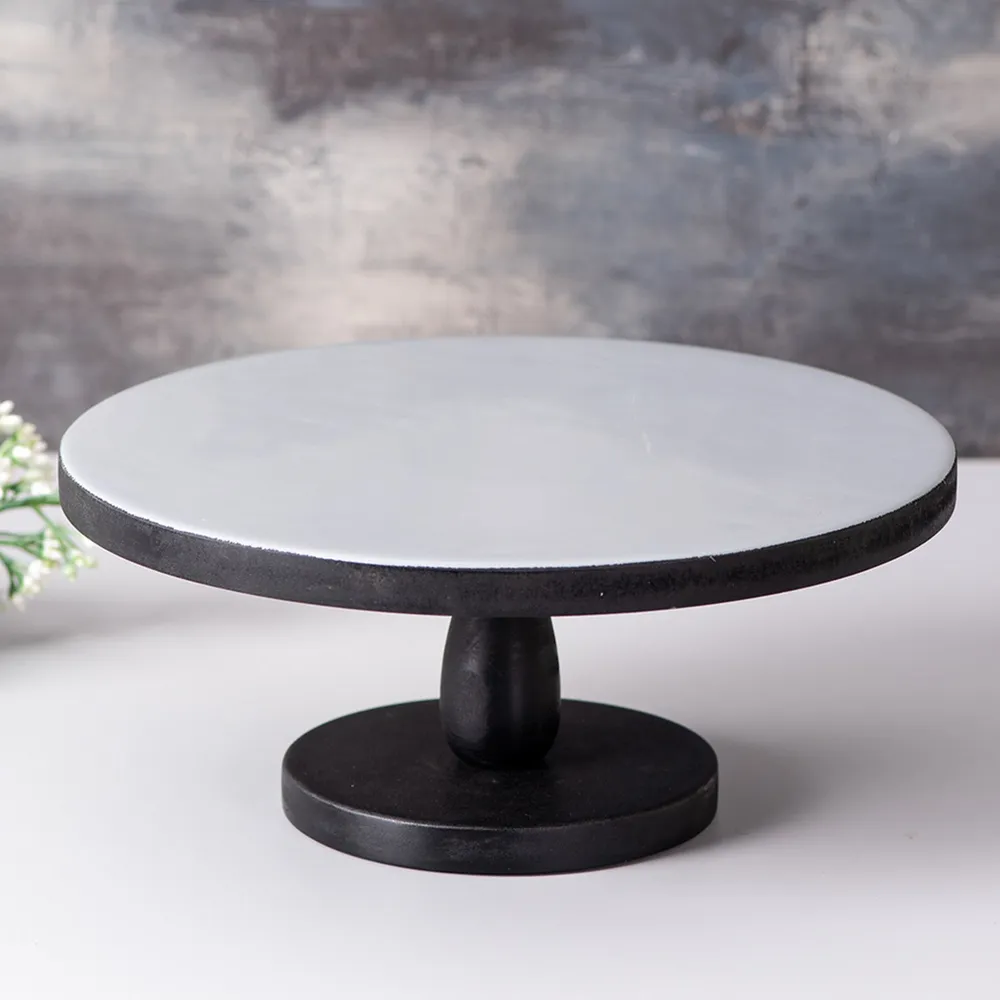 Classic Grey Plain MDF Cake Stand