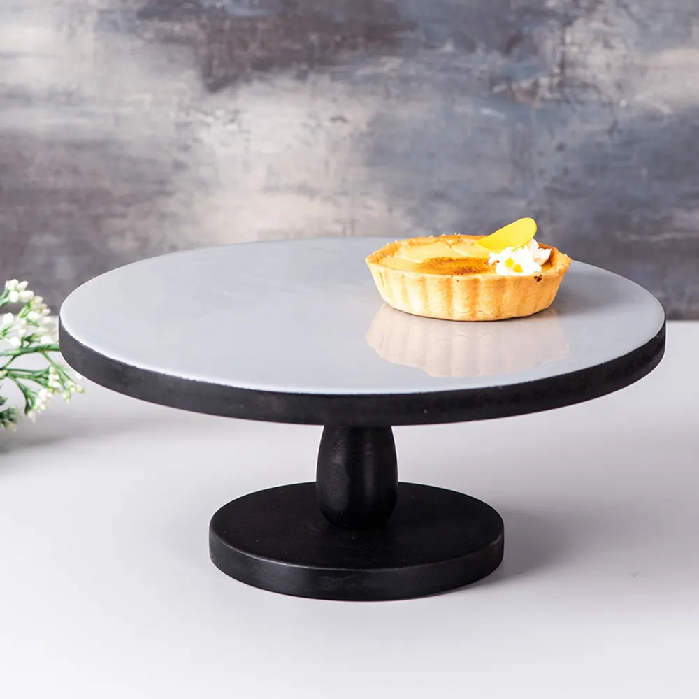 Classic Grey Plain MDF Cake Stand