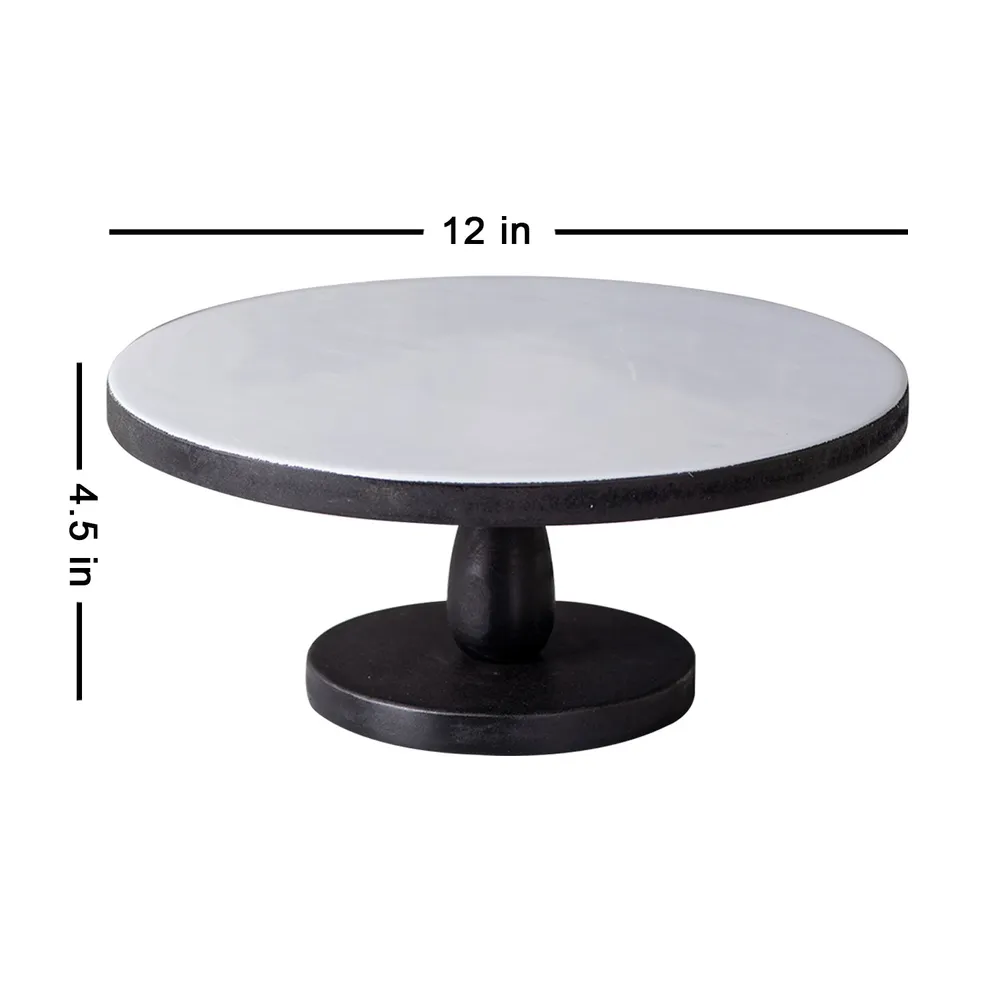 Classic Grey Plain MDF Cake Stand