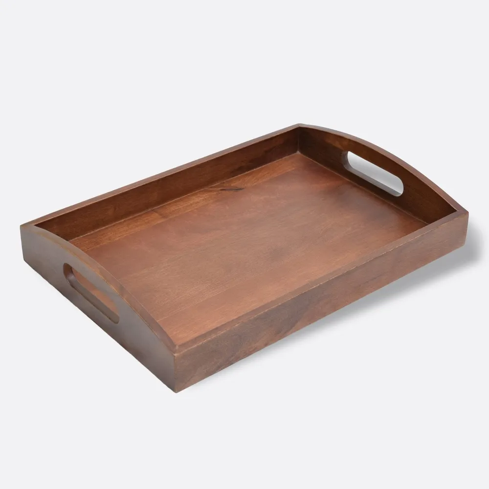 Classic Mahagony Wooden Serving Tray Small