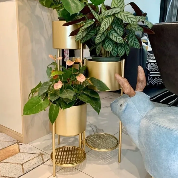 Classic Matte Golden Pots (Set Of 3)