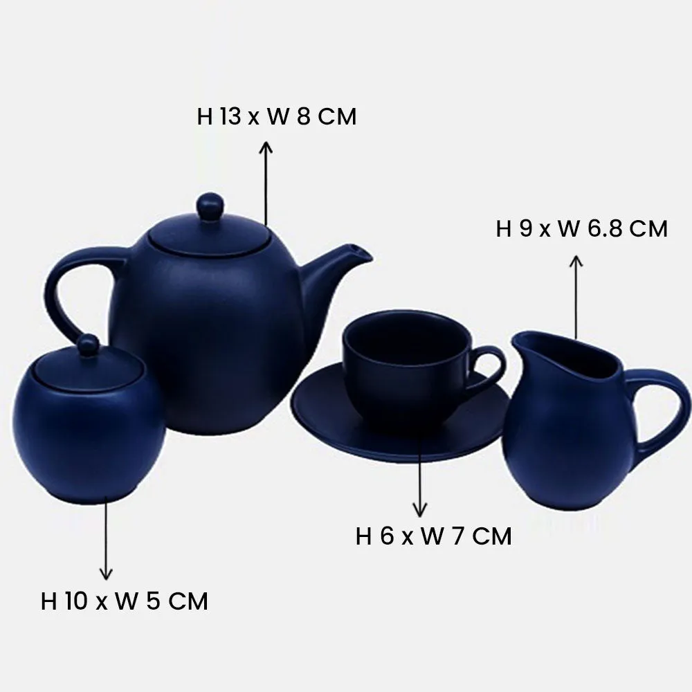 Classic Matte Navy Tea Set Pack Of 4