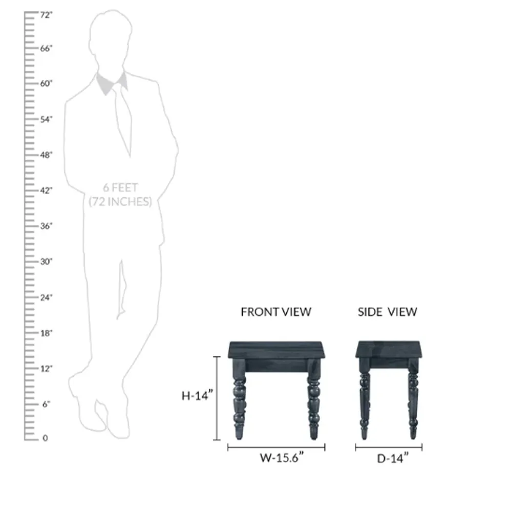 Classic Minimalist Designer Sheesham Wood Nesting Table Set Of 2