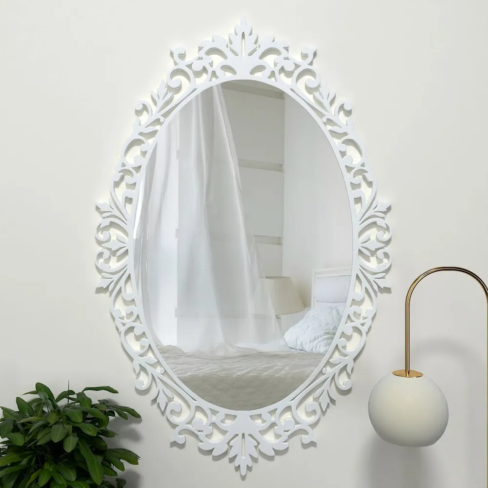 Classic Oval Vanity Mirror with Bold Motif Regular ( 61CM X 38CM )