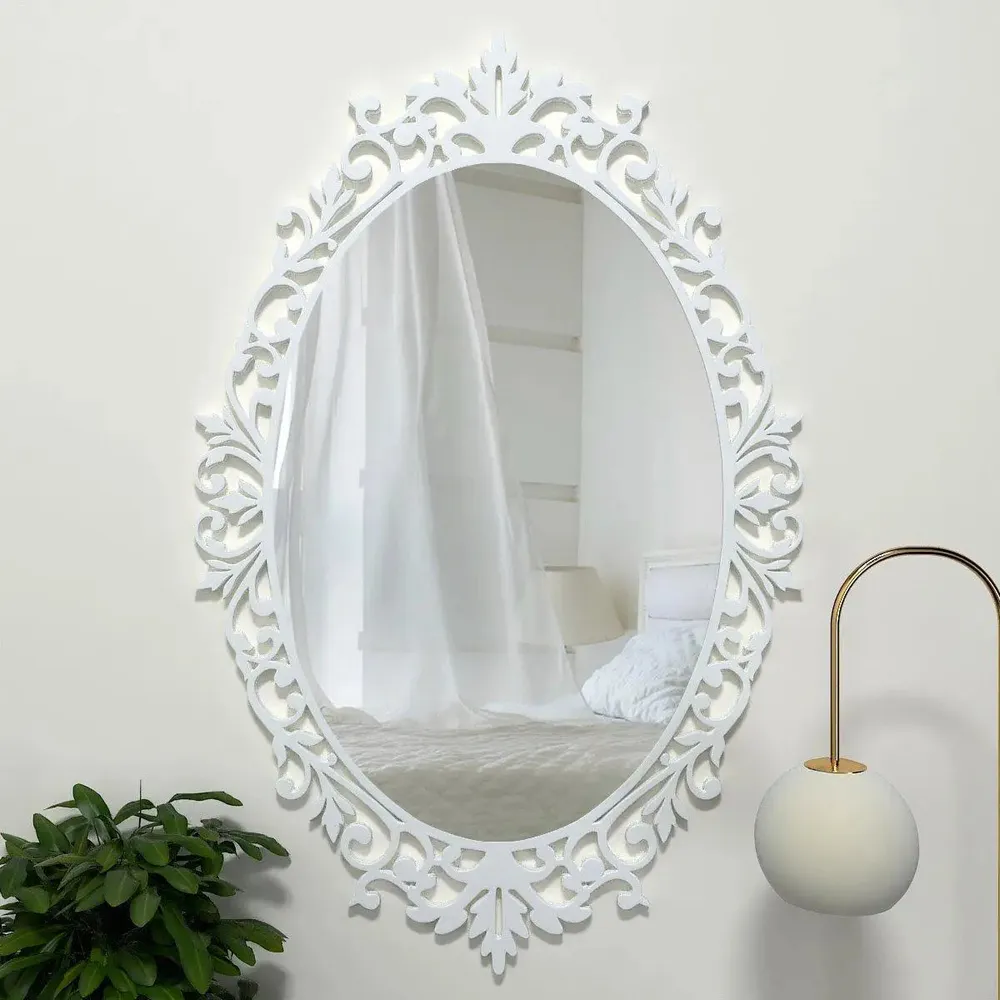 Classic Oval Vanity Mirror with Bold Motif Regular ( 61CM X 38CM )