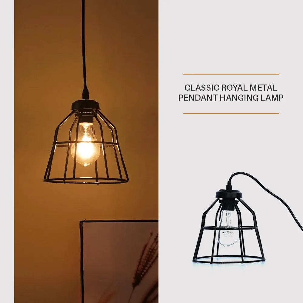 Classic Royal Black Metal Decorative Hanging Lamp