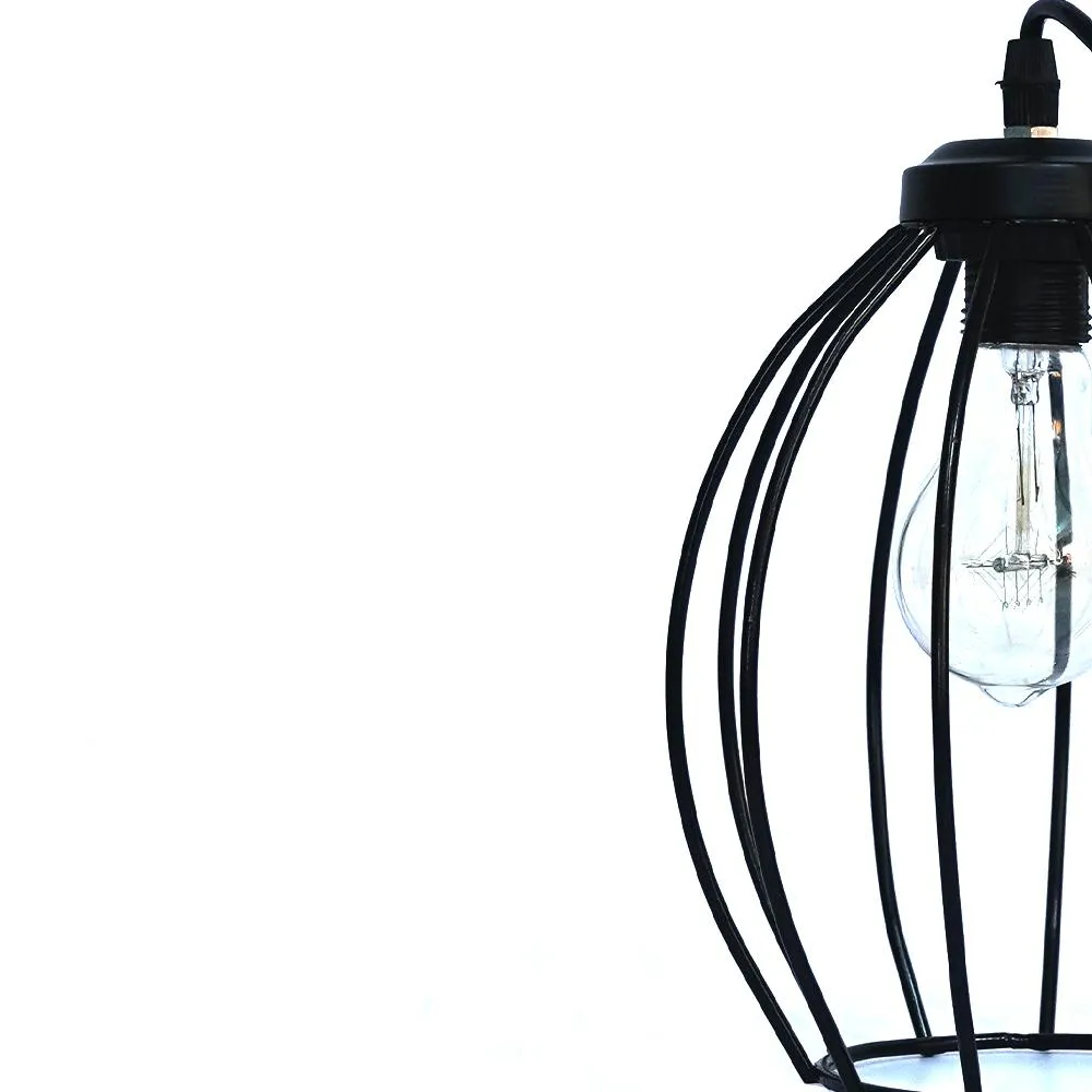 Classic Royal Black Metal Pendant Hanging Lamp