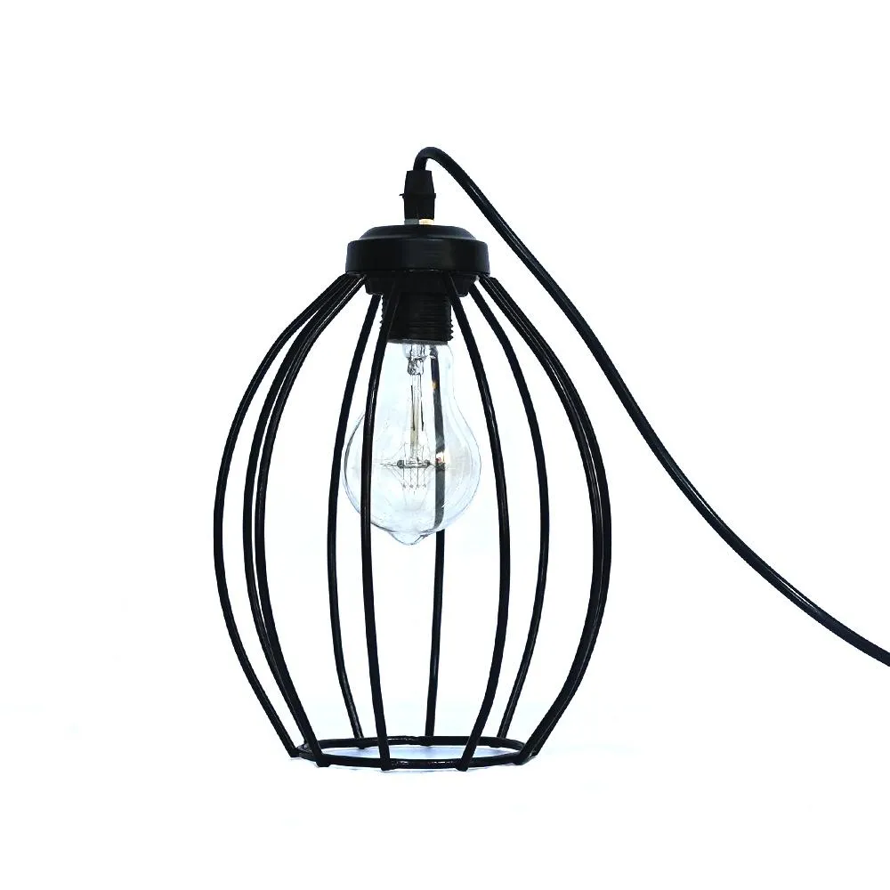 Classic Royal Black Metal Pendant Hanging Lamp