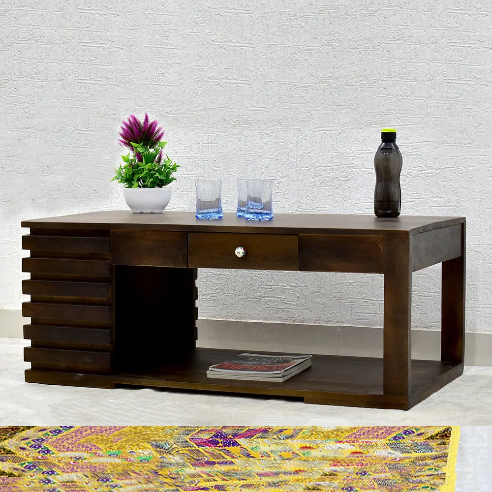 Classic Solid Wood Dark Walnut Coffee Table
