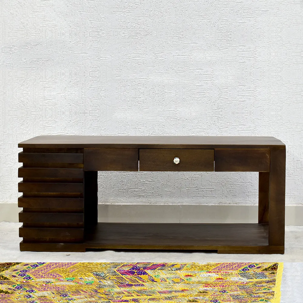 Classic Solid Wood Dark Walnut Coffee Table