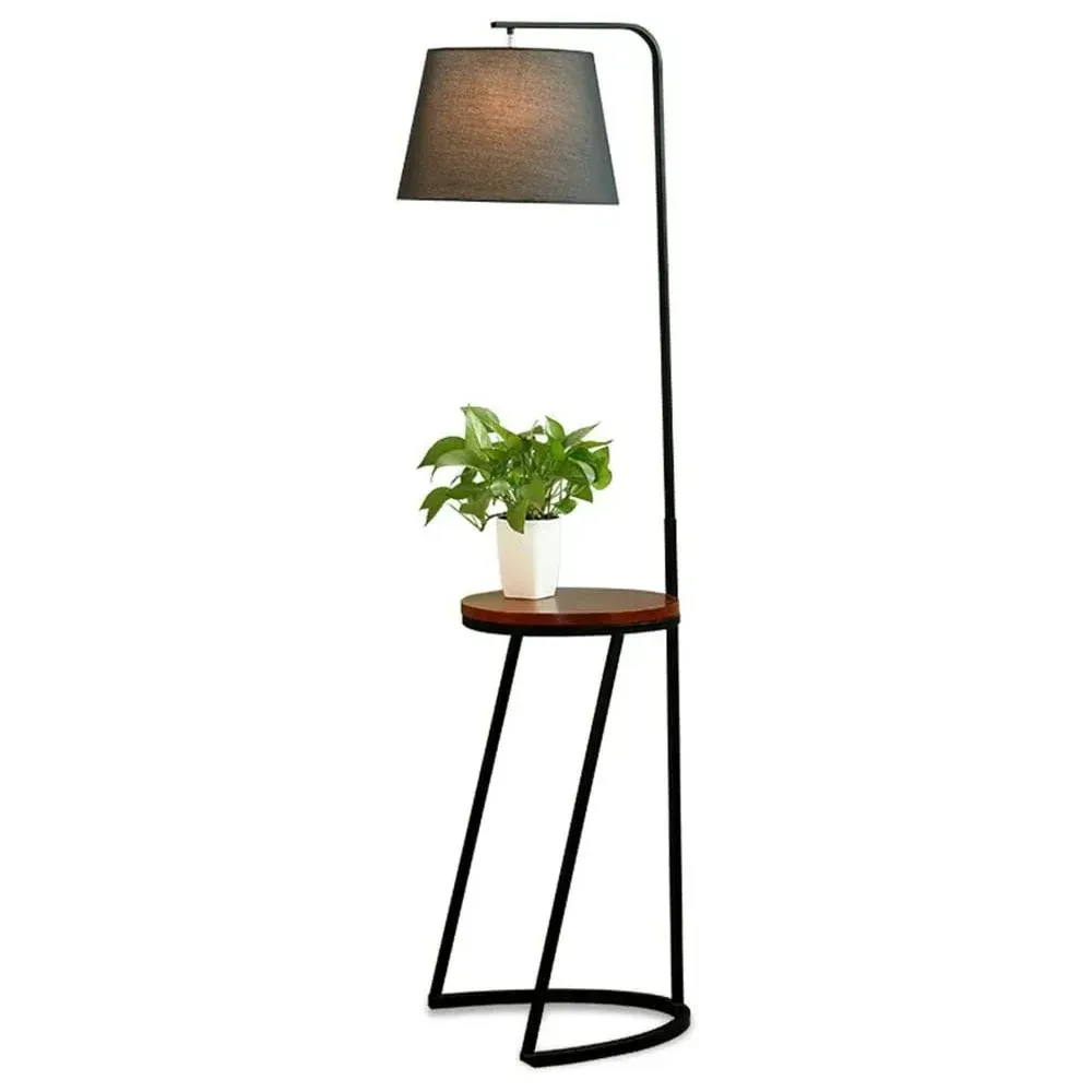 Classic Standing Lamp With Wooden Table