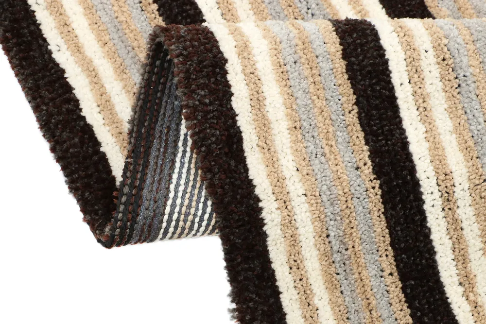 Classic Stripped Green & Black Quality Polyester Bedside Runner