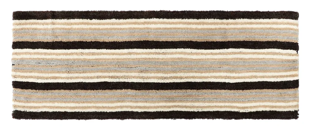 Classic Stripped Green & Black Quality Polyester Bedside Runner