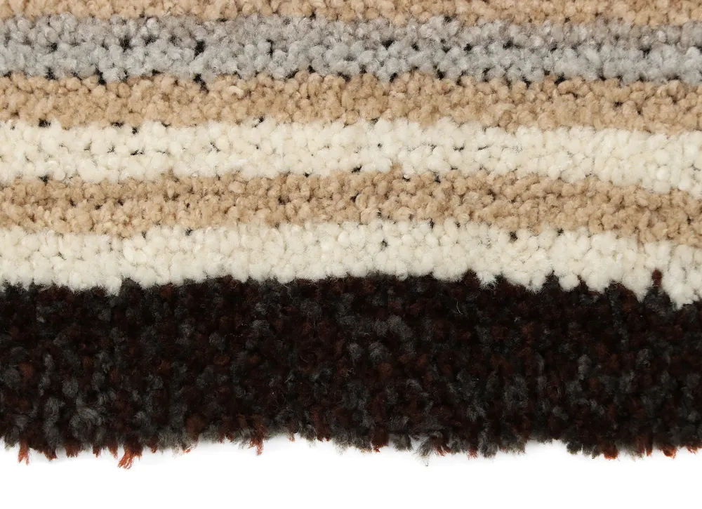 Classic Stripped Green & Black Quality Polyester Bedside Runner