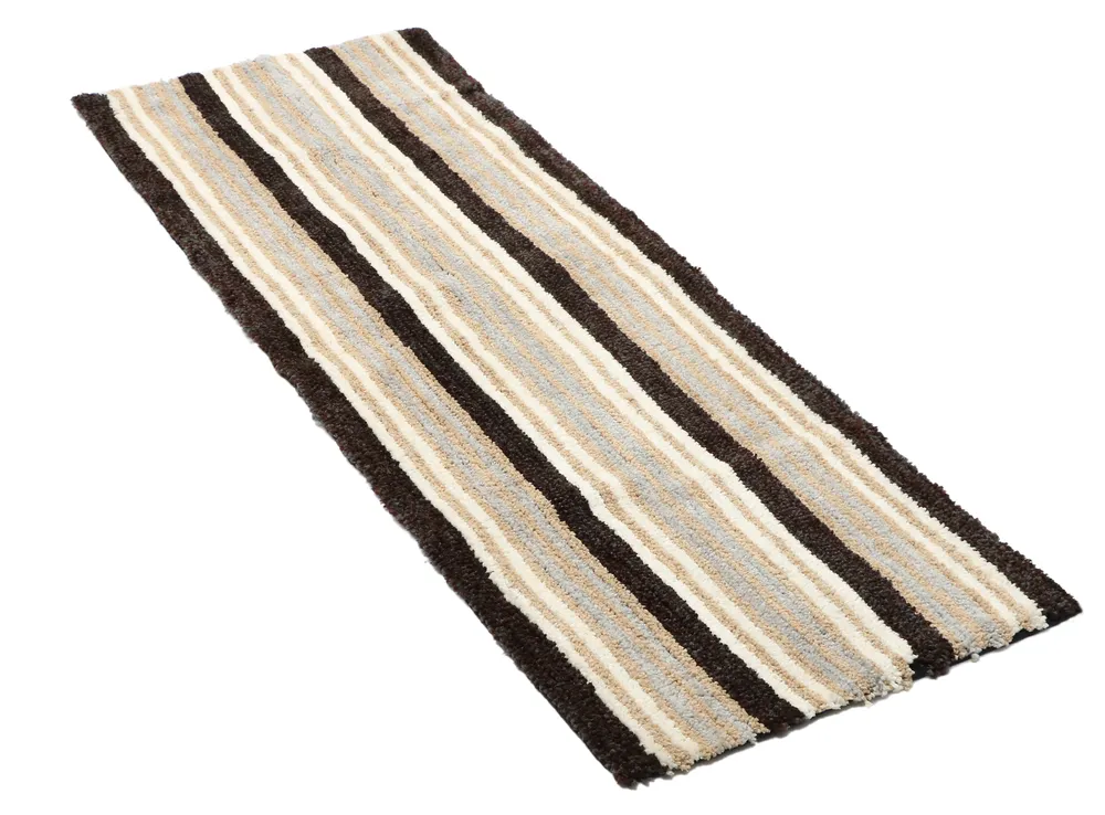 Classic Stripped Green & Black Quality Polyester Bedside Runner