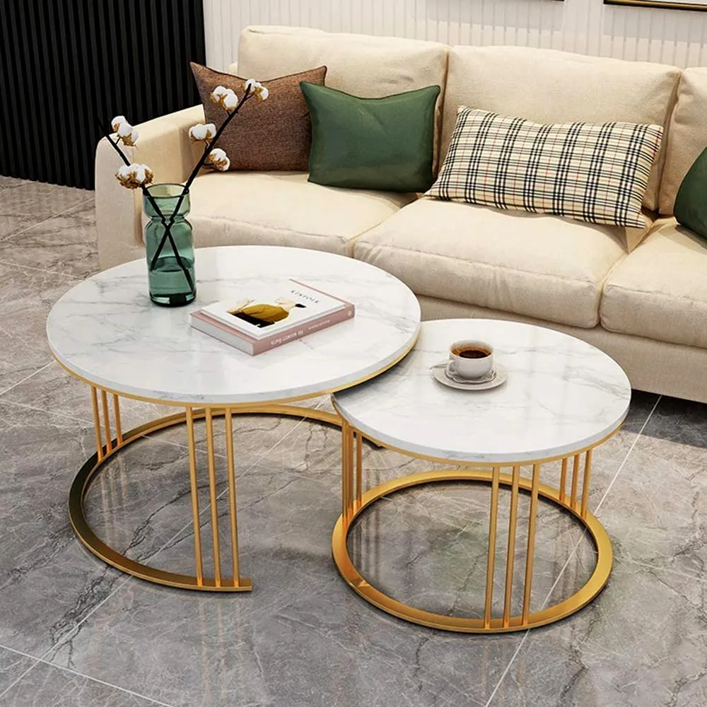 Classic Tethered Metallic Table (Set of 2)