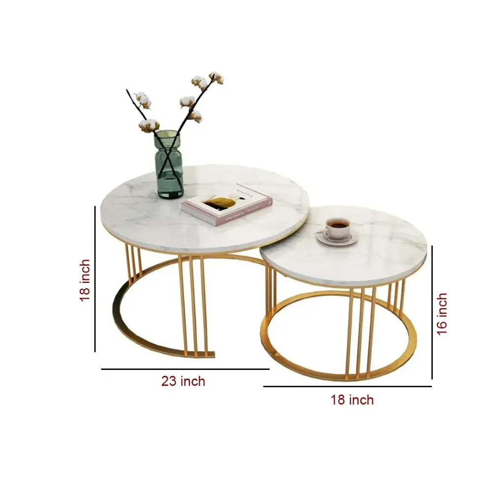 Classic Tethered Metallic Table (Set of 2)
