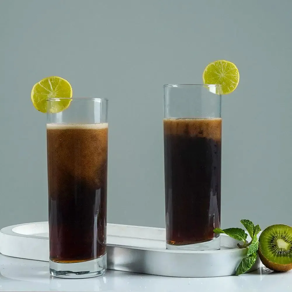 Classic Thick Base Crystal Clear Juice Glass Set of 2