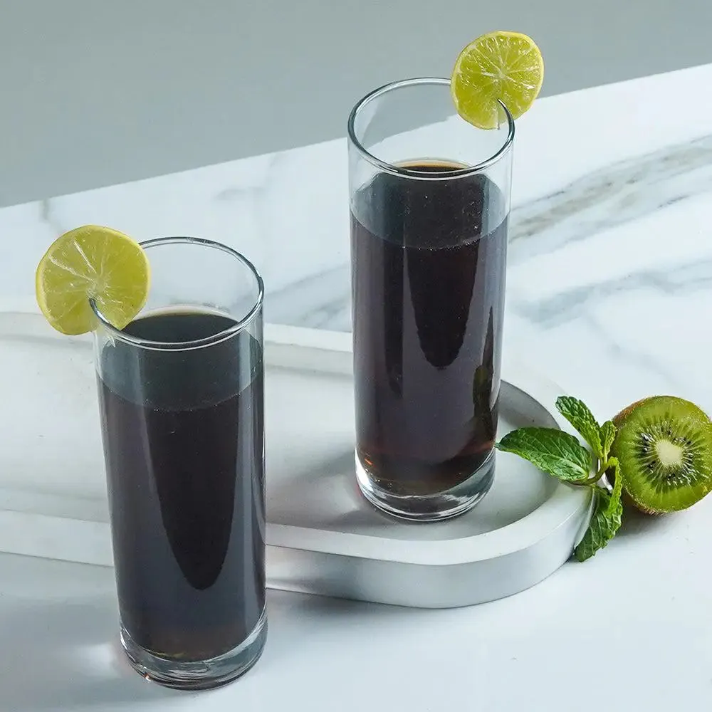 Classic Thick Base Crystal Clear Juice Glass Set of 2