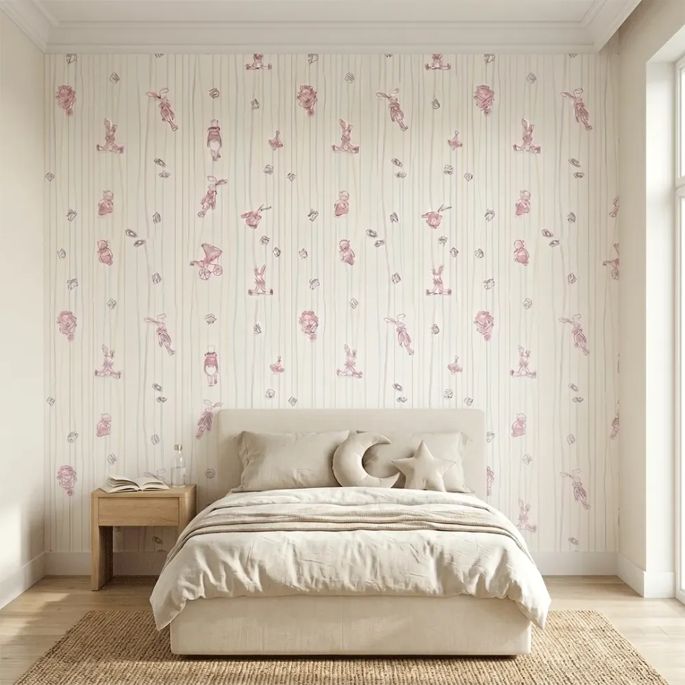 Vintage Toy Kids Wallpaper for Nursery & Baby Room