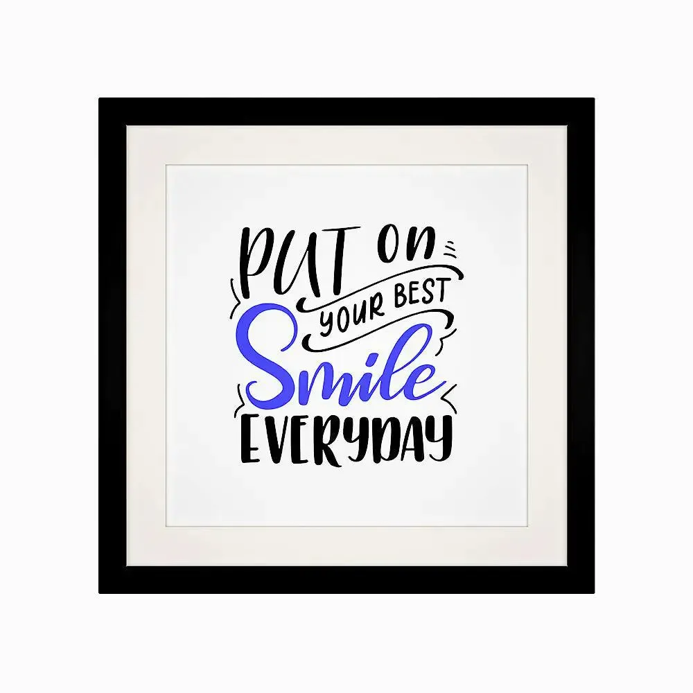 Classic Typographic Framed Art for Dentist's Office