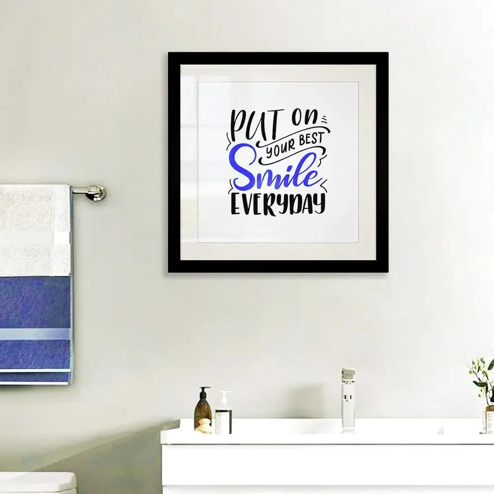 Classic Typographic Framed Art for Dentist's Office