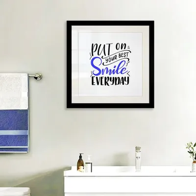 Classic Typographic Framed Art for Dentist's Office