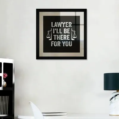 Classic Typographic Framed Art for Lawyer's Office